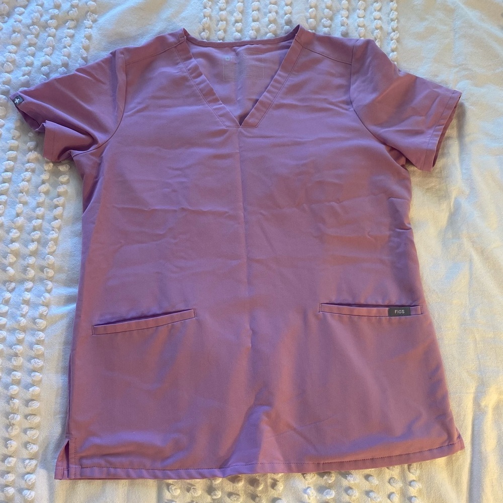Figs Casma scrub top and Kade cargo scrub bottoms in rare color dusk